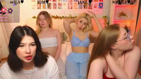 Snapshot of _ramune_ chatting on June 2026 08:10:02 PM Merlizz Eva Jane Mila Nicole left to right online show from June 2026 08:10:02 PM