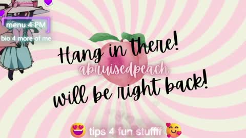 Snapshot of abruisedpeach chatting on May 2026 03:11:02 AM Peach online show from May 2026 03:11:02 AM