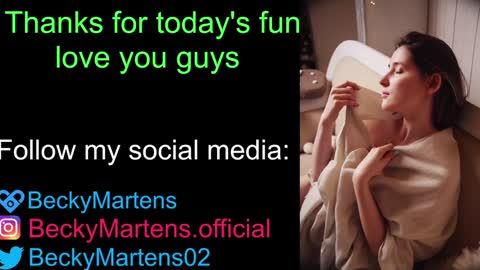 Snapshot of beckymartens chatting on December 2024 08:59:01 AM BeckyMartens come join me on while im offline here online show from December 2024 08:59:01 AM