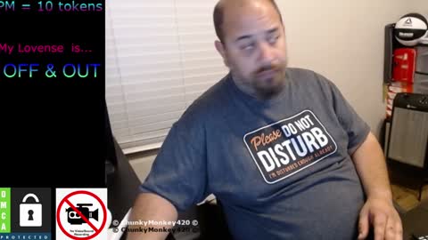 Snapshot of chunkymonkey420 chatting on February 2025 04:15:02 AM Spencer Smokey Bear online show from February 2025 04:15:02 AM