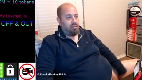 Snapshot of chunkymonkey420 chatting on February 2025 04:03:01 AM Spencer Smokey Bear online show from February 2025 04:03:01 AM