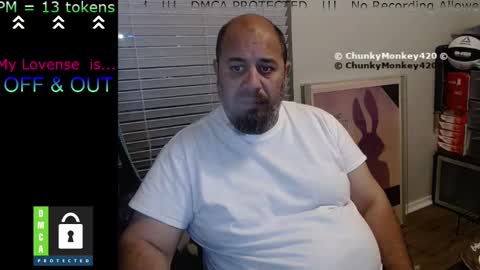 Snapshot of chunkymonkey420 chatting on March 2025 01:39:01 AM Spencer Smokey Bear online show from March 2025 01:39:01 AM