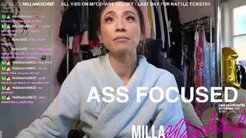 Snapshot of millamischief chatting on June 2026 10:11:01 PM Milla Mischief online show from June 2026 10:11:01 PM