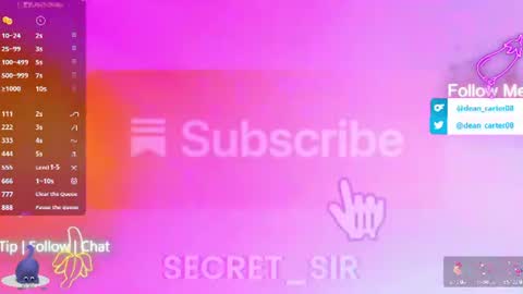 Snapshot of secret_sir chatting on July 2026 10:16:01 PM Dean Carter online show from July 2026 10:16:01 PM
