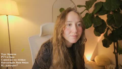 Snapshot of skarpio17 chatting on April 2026 10:29:01 AM Im Scarlett ONLINE 5pm-10pm NYC time online show from April 2026 10:29:01 AM
