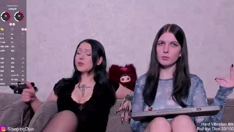 Snapshot of sleepingduo chatting on March 2026 08:52:02 PM Hi We are Iva and Angela Nice to meet u 3 online show from March 2026 08:52:02 PM