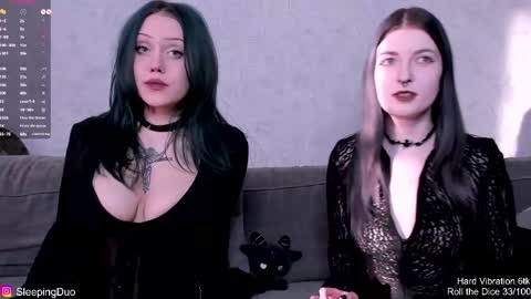 Snapshot of sleepingduo chatting on April 2026 02:07:02 PM Hi We are Iva and Angela Nice to meet u 3 online show from April 2026 02:07:02 PM