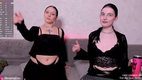 Snapshot of sleepingduo chatting on May 2026 04:23:01 PM Hi We are Iva and Angela Nice to meet u 3 online show from May 2026 04:23:01 PM