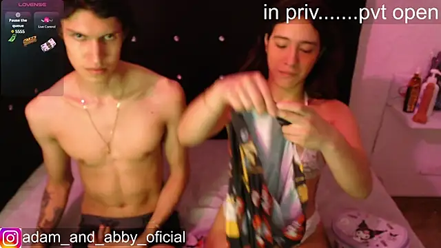 Snapshot of Adam_and_abby chatting on January 2025 02:24:02 AM Adam and abby online show from January 2025 02:24:02 AM