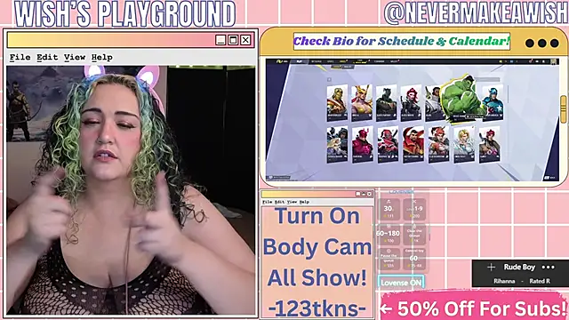 nevermakeawish online show from March 2026 01:39:02 PM