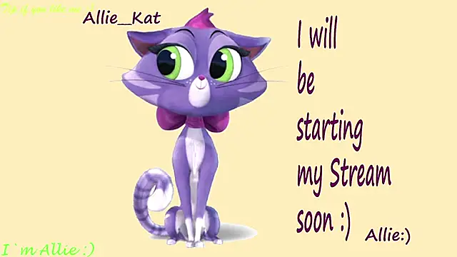 Snapshot of Allie_Kat chatting on May 2026 06:49:02 PM Allie Kat online show from May 2026 06:49:02 PM