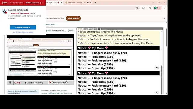 Snapshot of EmmaPetty chatting on October 2025 10:13:01 AM EmmaPetty online show from October 2025 10:13:01 AM